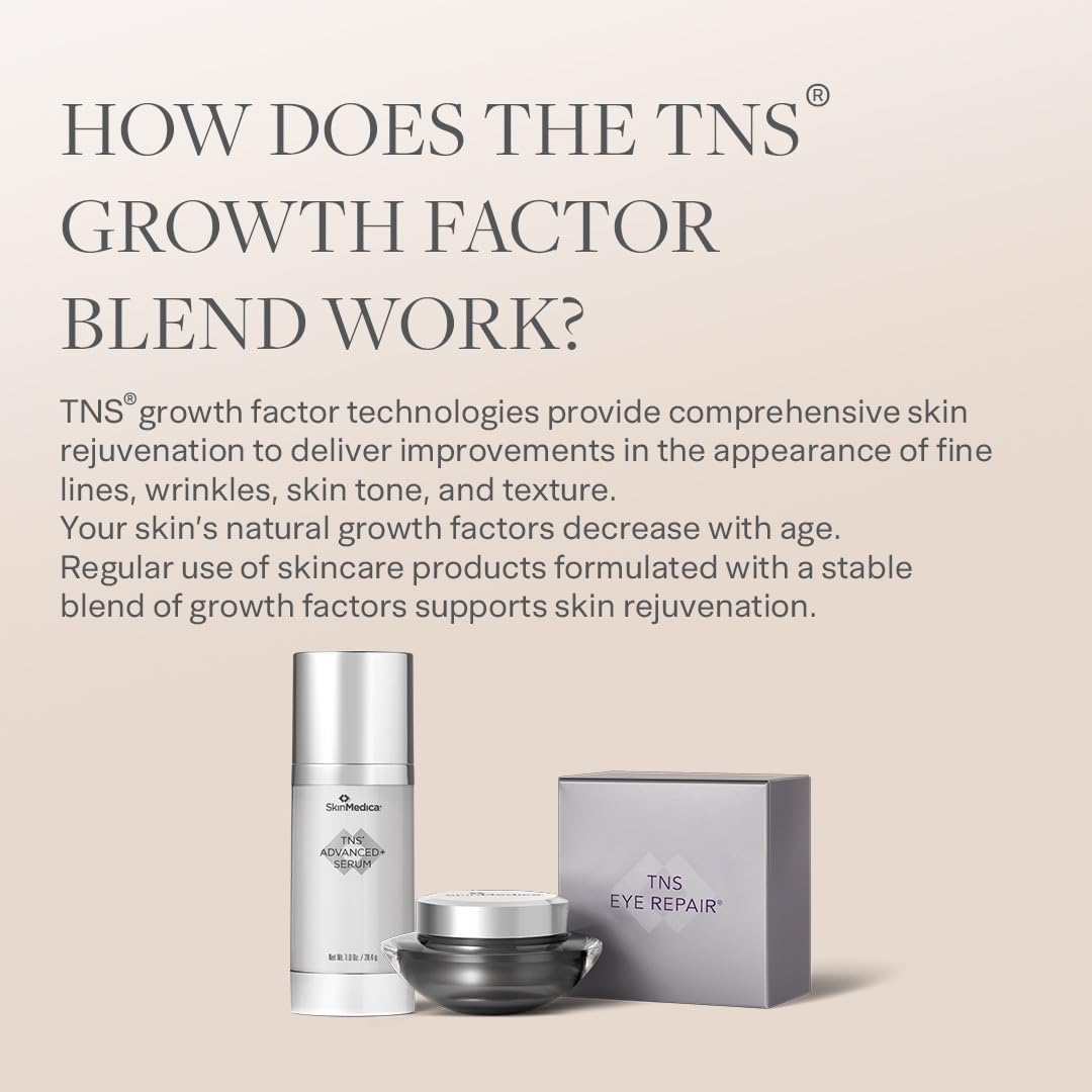 Advanced Age-Defying Formula - SkinMedica TNS Eye Repair Cream helps reduce the appearance of fine lines, wrinkles, and dark circles with a powerful blend of peptides, vitamins, and antioxidants.