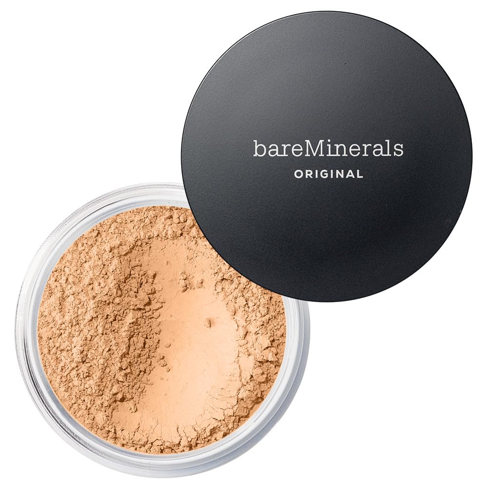 bareMinerals Original Loose Powder Foundation SPF 15, Clean Mineral Powder Face Makeup, Sheer-to-Full Coverage, Talc-Free, Non-Comedogenic, Vegan