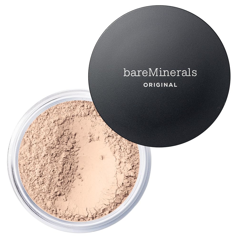 bareMinerals Original Loose Powder Foundation SPF 15, Clean Mineral Powder Face Makeup, Sheer-to-Full Coverage, Talc-Free, Non-Comedogenic, Vegan