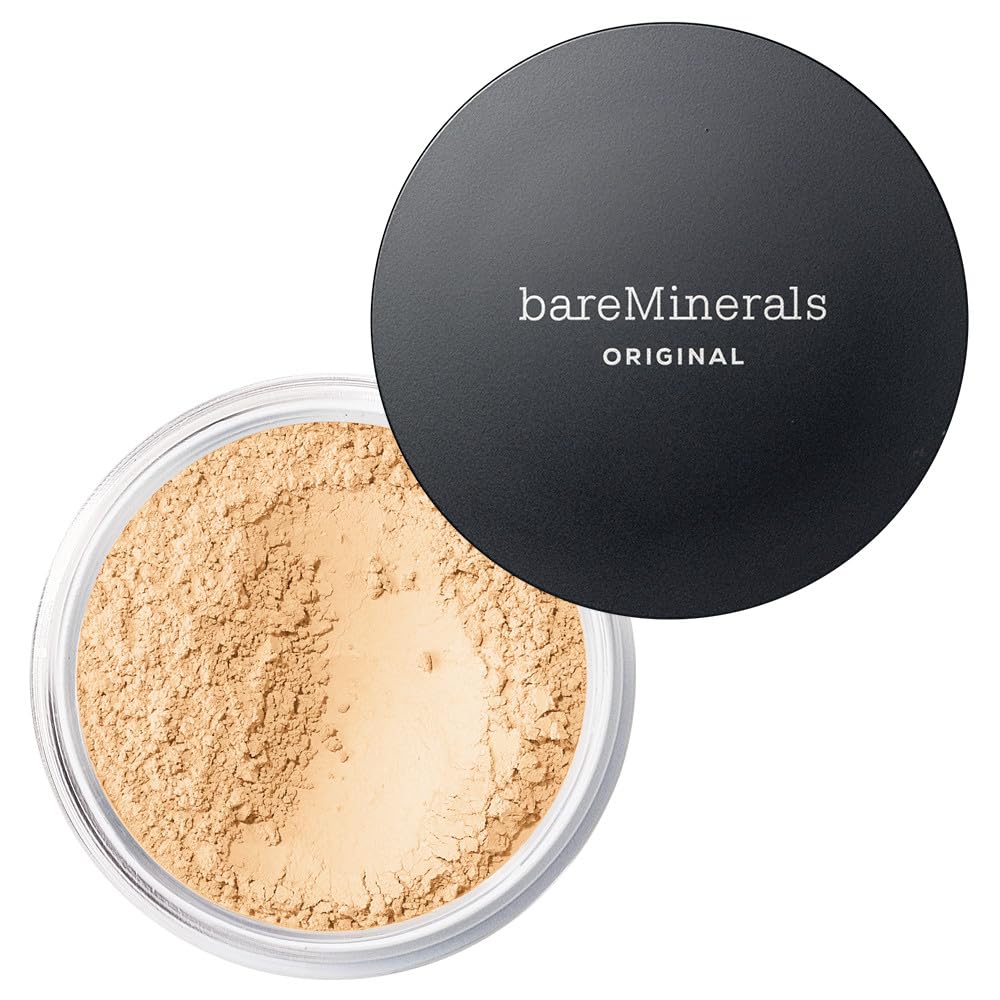 bareMinerals Original Loose Powder Foundation SPF 15, Clean Mineral Powder Face Makeup, Sheer-to-Full Coverage, Talc-Free, Non-Comedogenic, Vegan