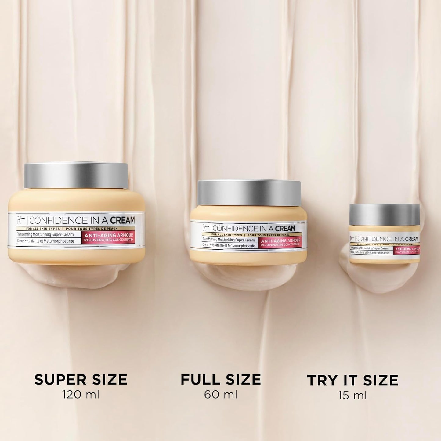 IT Cosmetics Confidence in a Cream - Hydrating & Anti Aging Face Moisturizer, Visibly Reduces Fine Lines, Wrinkles & Signs of Aging, Repairs Skin Barrier, With Squalane & Ceramides, For All Skin Types