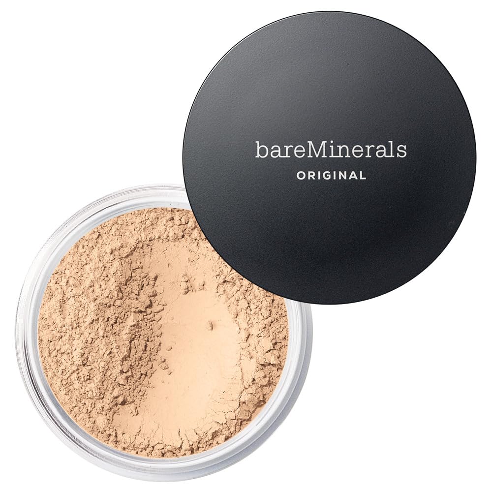 bareMinerals Original Loose Powder Foundation SPF 15, Clean Mineral Powder Face Makeup, Sheer-to-Full Coverage, Talc-Free, Non-Comedogenic, Vegan