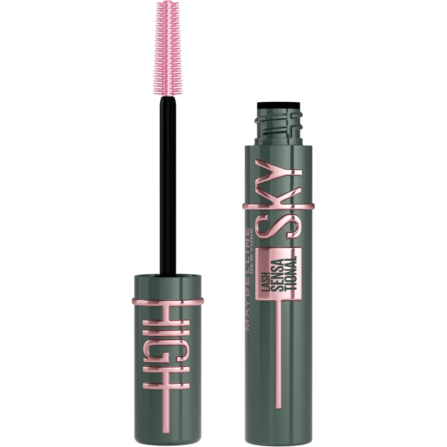 Maybelline Lash Sensational Sky High Washable Mascara Makeup, Volumizing, Lengthening, Defining, Curling, Multiplying, Buildable Formula, Blackest Black, 1 Count