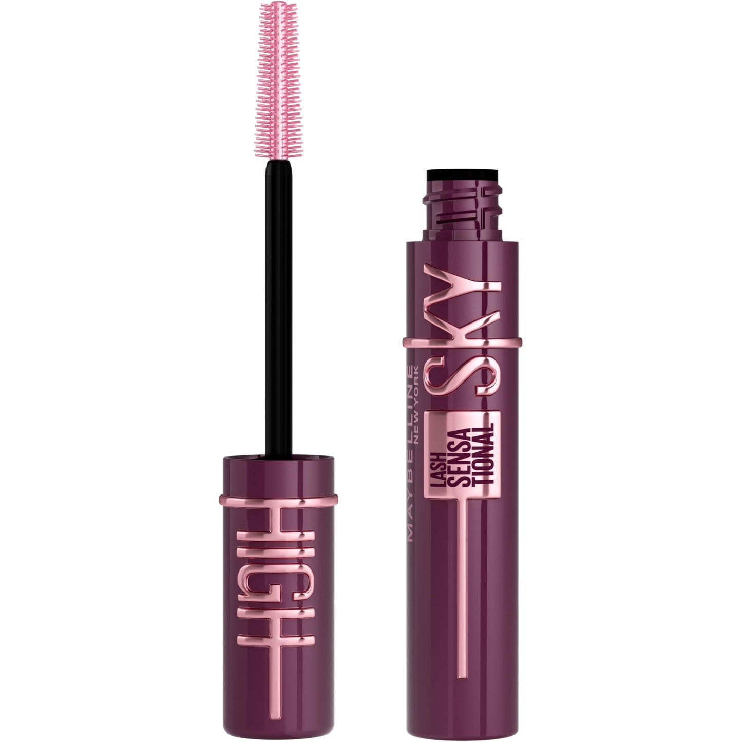 Maybelline Lash Sensational Sky High Washable Mascara Makeup, Volumizing, Lengthening, Defining, Curling, Multiplying, Buildable Formula, Blackest Black, 1 Count