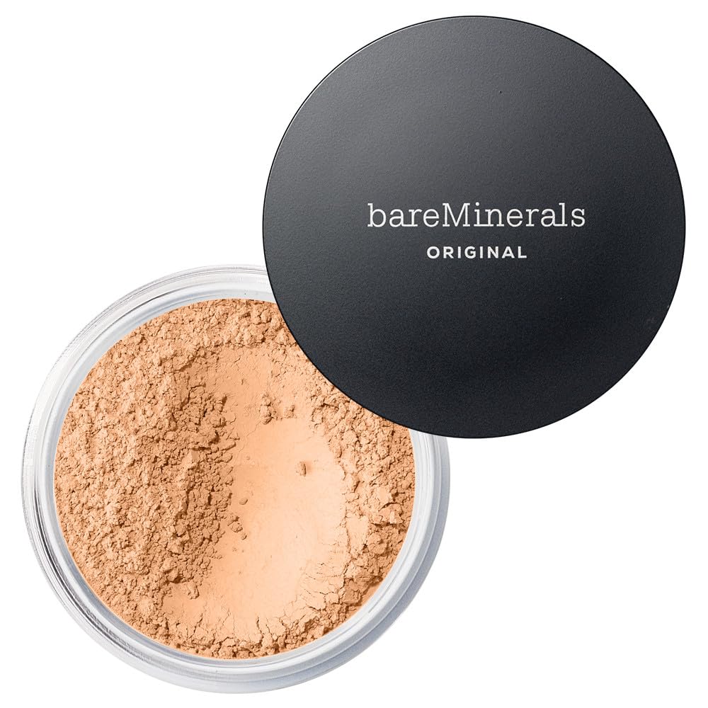 bareMinerals Original Loose Powder Foundation SPF 15, Clean Mineral Powder Face Makeup, Sheer-to-Full Coverage, Talc-Free, Non-Comedogenic, Vegan