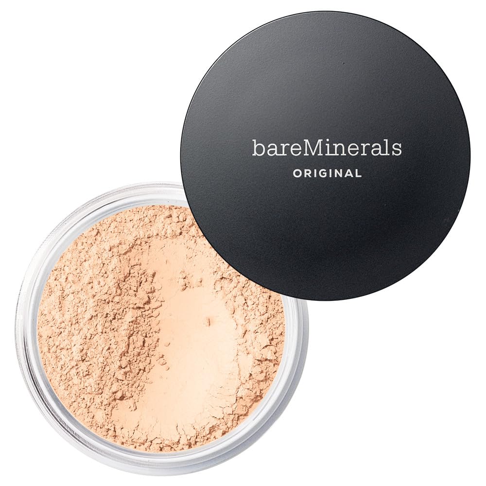 bareMinerals Original Loose Powder Foundation SPF 15, Clean Mineral Powder Face Makeup, Sheer-to-Full Coverage, Talc-Free, Non-Comedogenic, Vegan