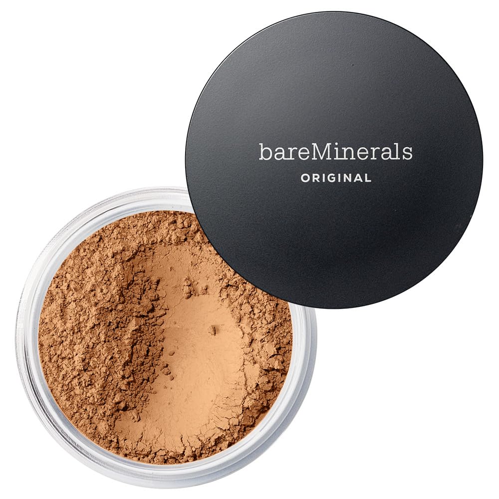 bareMinerals Original Loose Powder Foundation SPF 15, Clean Mineral Powder Face Makeup, Sheer-to-Full Coverage, Talc-Free, Non-Comedogenic, Vegan