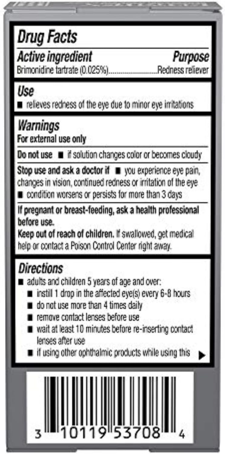 LUMIFY Redness Reliever Eye Drops, for Whiter & Brighter Looking Eyes, 0.08 Fl Oz (2.5 mL)