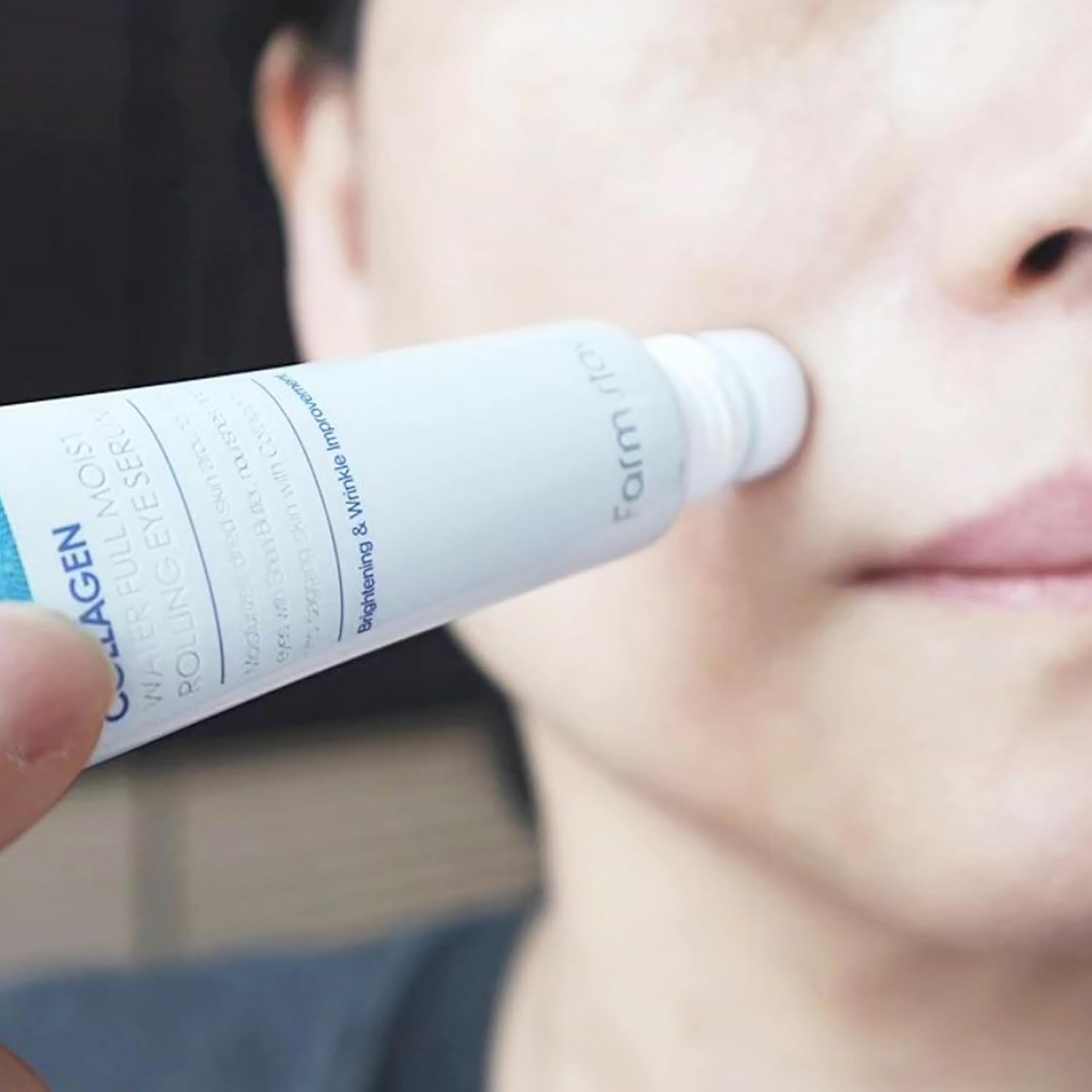 Farmstay Collagen Water Full Moist Rolling Eye Serum - Under Eye Serum Reduces Wrinkles and Fine Lines - Skincare Product with Shea Butter - 0.84 oz