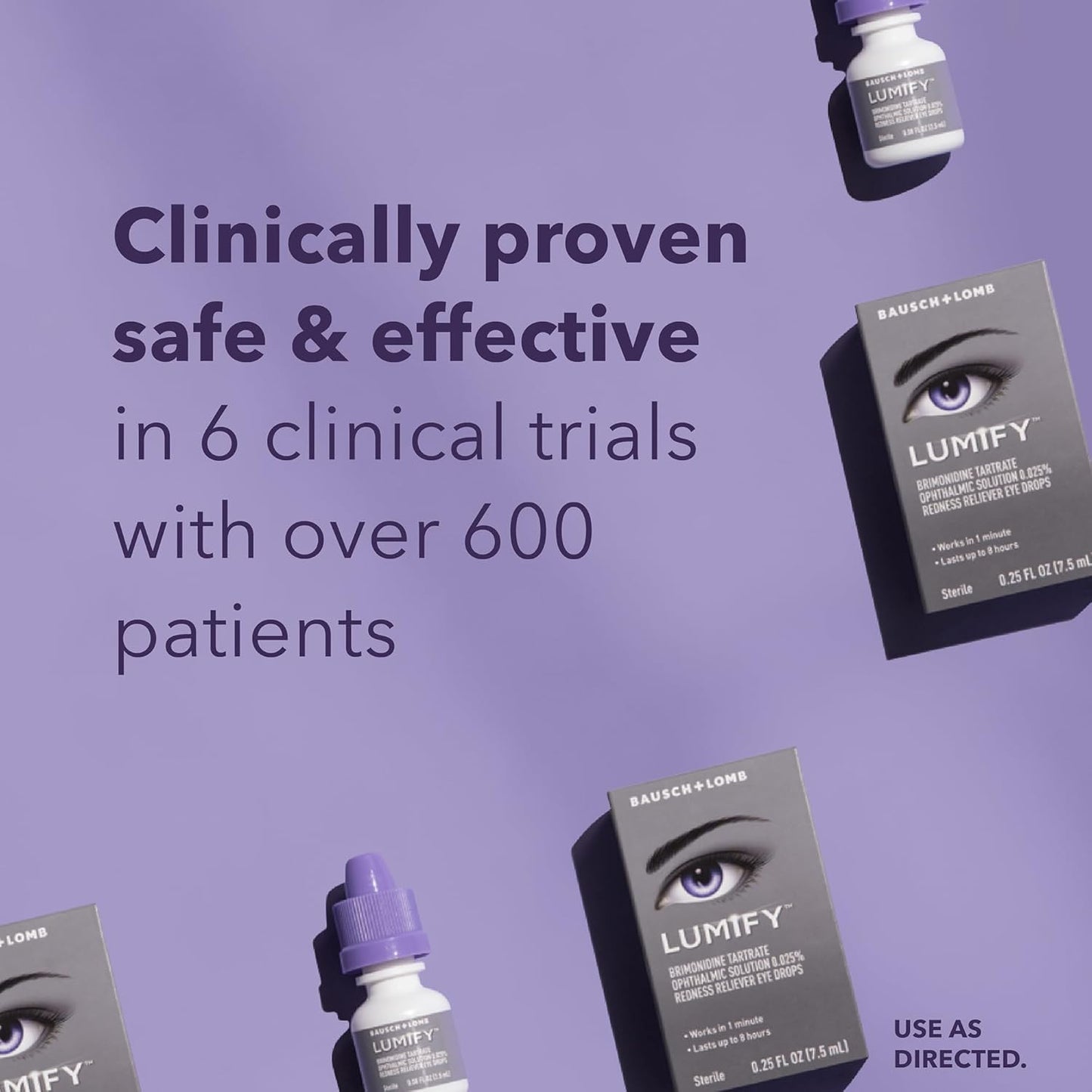 LUMIFY Redness Reliever Eye Drops, for Whiter & Brighter Looking Eyes, 0.08 Fl Oz (2.5 mL)