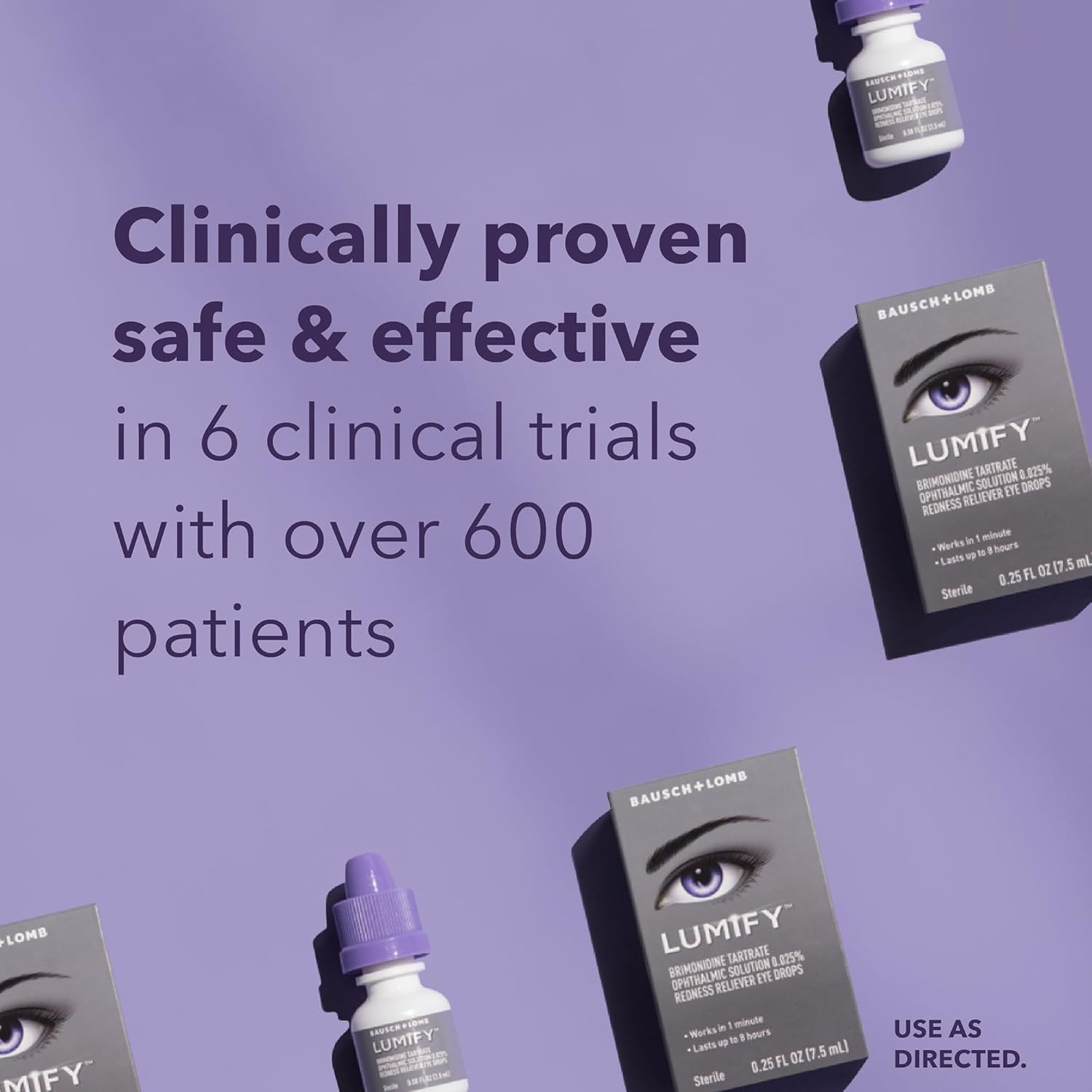 LUMIFY Redness Reliever Eye Drops, for Whiter & Brighter Looking Eyes, 0.08 Fl Oz (2.5 mL)